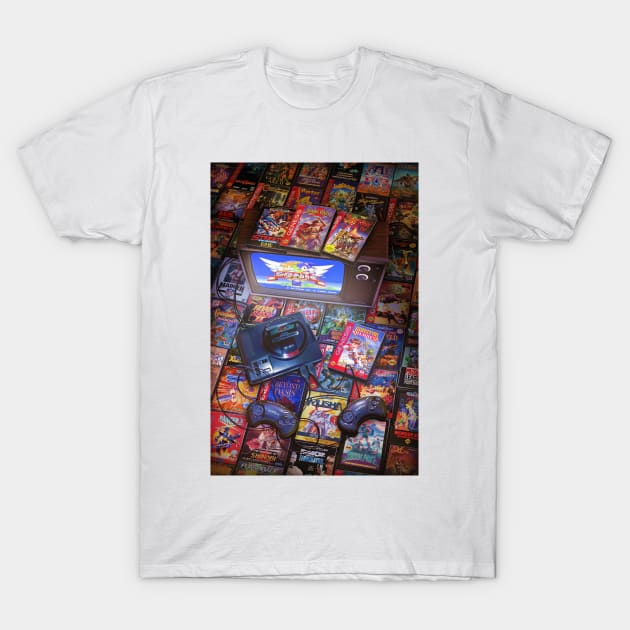 Sega Mega Drive / Genesis T-Shirt by Rachid Lotf